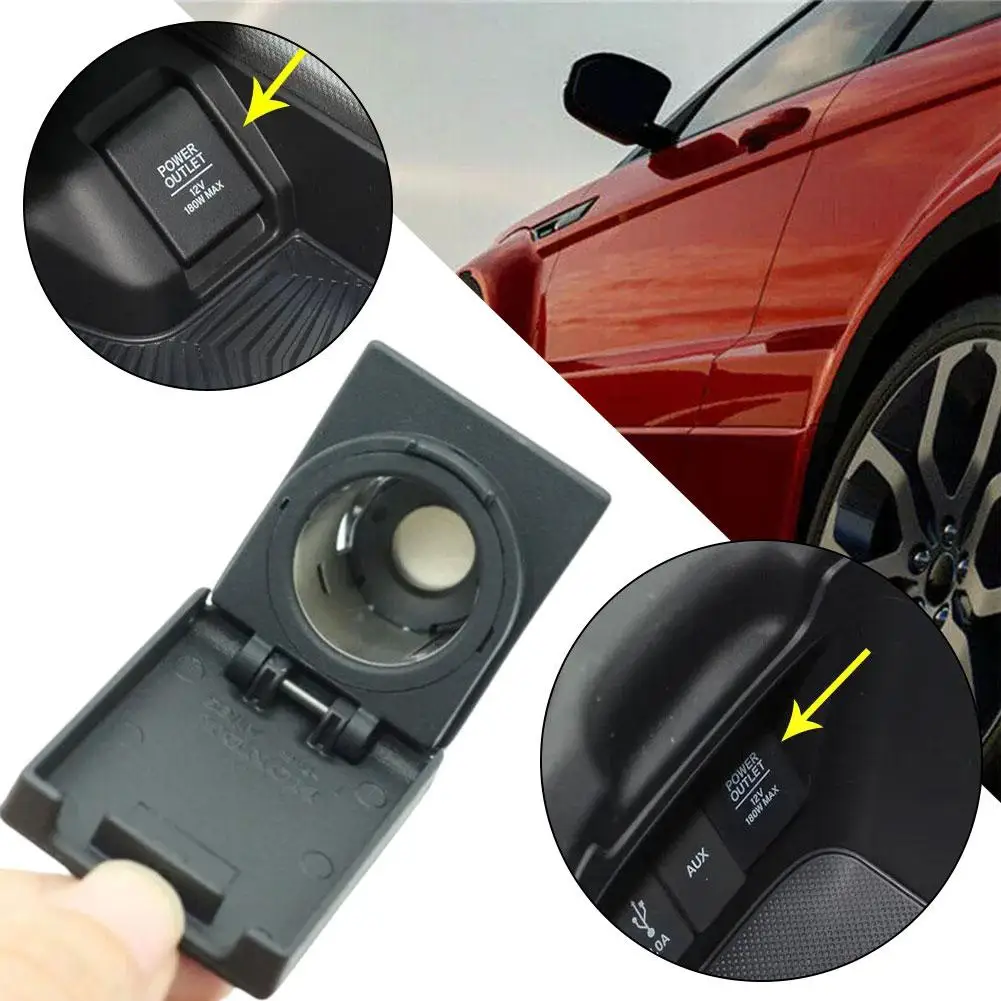 Черная Автомобильная внутренняя розетка прикуривателя 12 В для Honda CRV Civic Accord Crider XRV