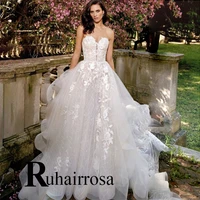 ruhair exquisite wedding dresses brush train lace up sweetheart elegent pastrol dropping shipping vestidos de novia brautmode