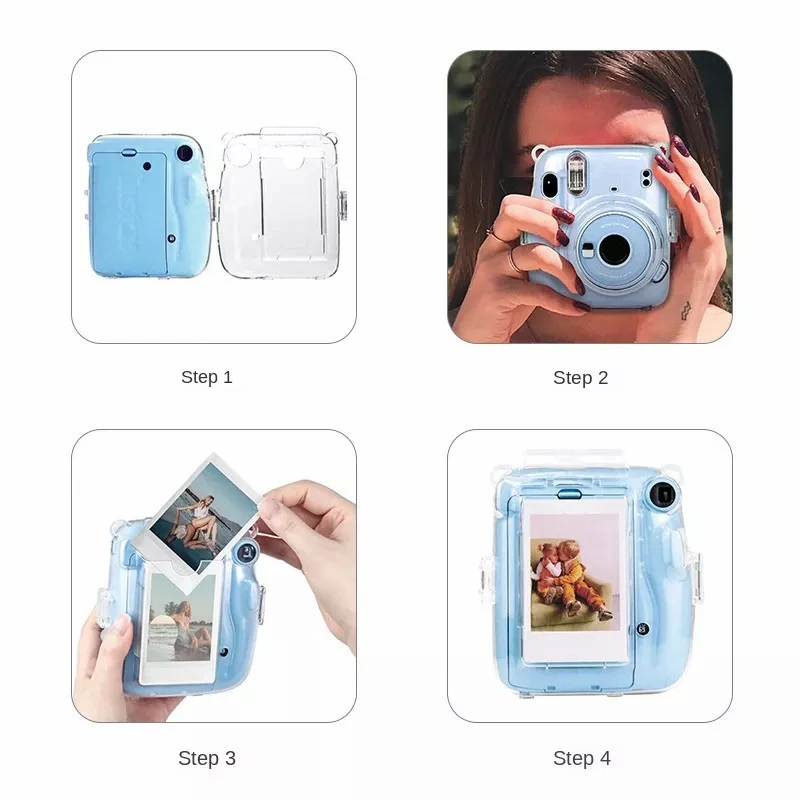 Для Instax Mini11 Фото Сумка прозрачный чехол для хранения Хрустальный ремешок стикер