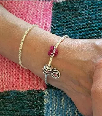 Pandora-Double Halo Coussins Dangle Charm for Women, Always Encercled Family, Rotterdam Kling, DIY Executive Bracelets Gifts, Mother's Day