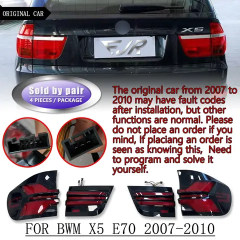 Для BMW X5 E70 задние фонари в сборе 2007-2013 светодиодный последовательный плавный указатель поворота задний фонарь авто аксессуар для ламп