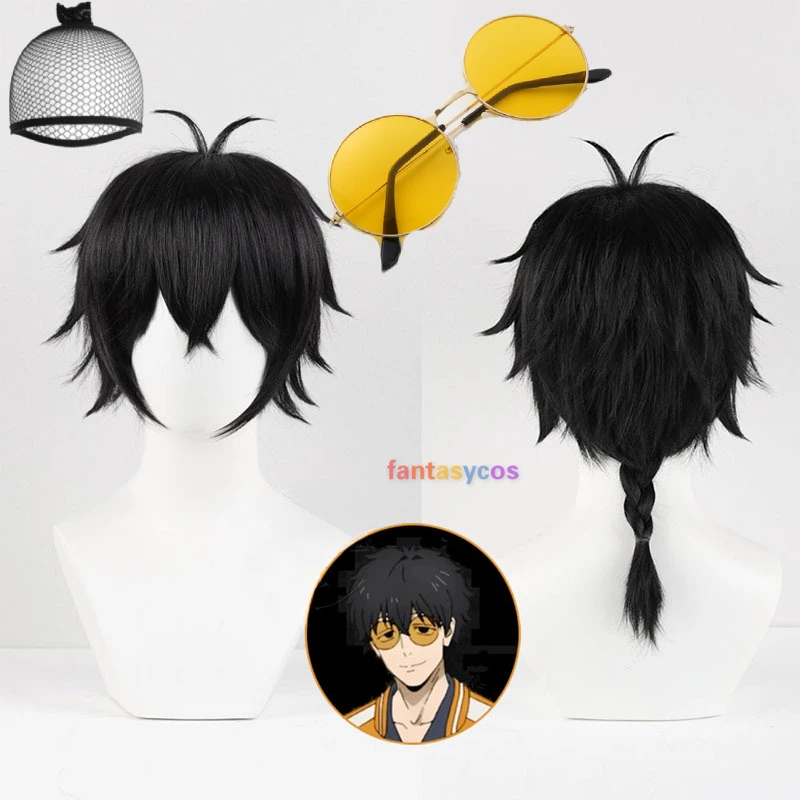 Парик для косплея ветровка Togame Jo термостойкие черные длинные плетеные