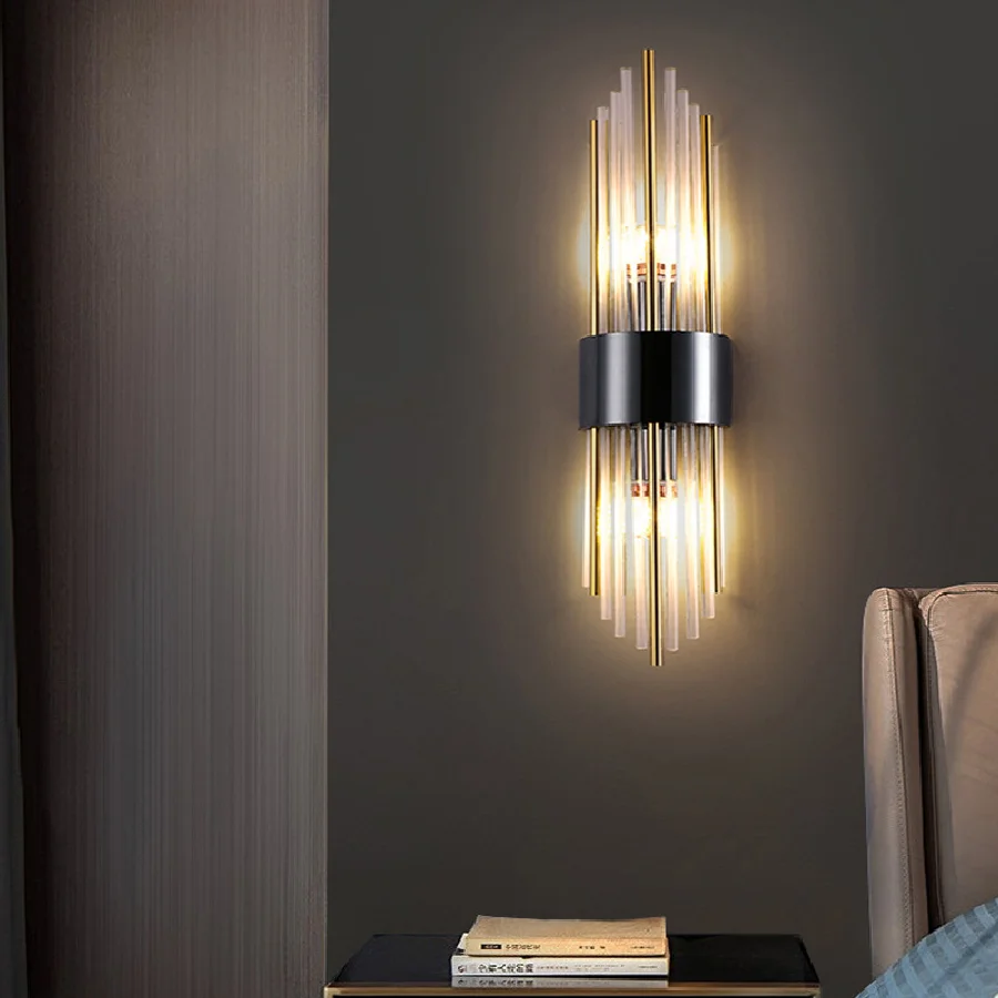 

Настенный светильник в скандинавском стиле, лампа для столовой, гостиной, прикроватного столика, коридора, лестницы, кабинета, освещение для коридора, коридора, хрустальная лампа для дома