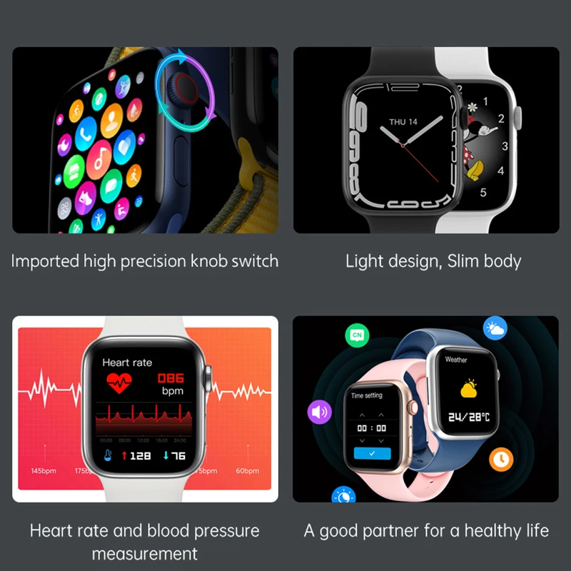 Smart Watch i8 Pro Max Sport Fitness Tracker Custom Dial Smartwatch Мужчины Женщины подарок Bluetooth вызов браслет