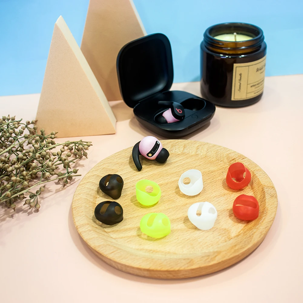 5 пар силиконовых насадок для ушей противоскользящие защитные чехлы