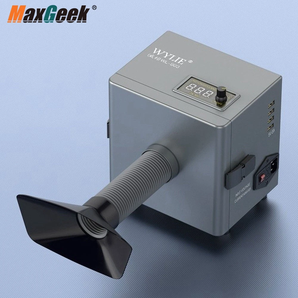 

Maxgeek WYLIE WL-803 Desktop Fume Extractor Industrial Smoke Extractor Purifier to Eliminate Harmful Objects