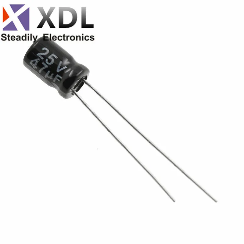 

50PCS/LOT 47uF 25V Aluminum electrolytic capacitor 5*7 Electrolytic Capacitor 25v 47uf