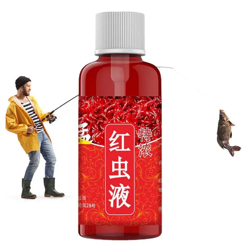 

Concentrated Red Worm Liquid Fishing Lures Additive Bait Liquid Scent Fish Attractants Smell Lure Tackle Food For Trout Cod Carp