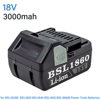 18v rechargeable battery for hitachi tools bsl1815 bsl1830 bsl1840 bsl1860 portable 3000mah lithium replacement batteries