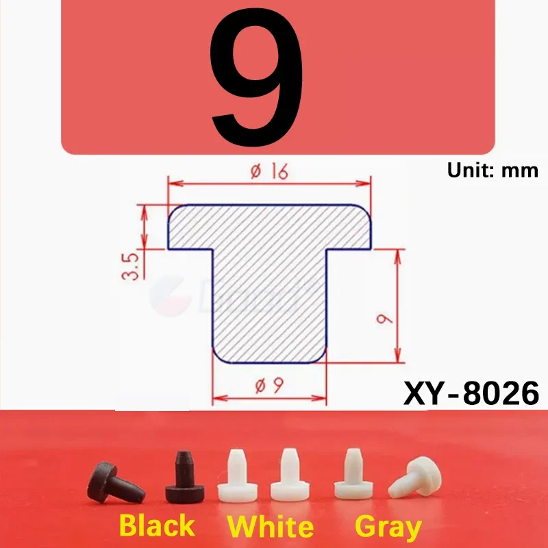 

Белые твердые резиновые заглушки для отверстий 2-14 мм Т-образного типа, уплотнительные заглушки, пылезащитная заглушка, заглушка