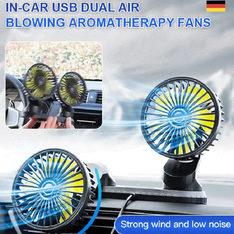 

Portable Aromatherapy Spray Mist Fan Double Dead Electric USB Rechargeable Fan Car Cooling Air Conditioner Humidifier