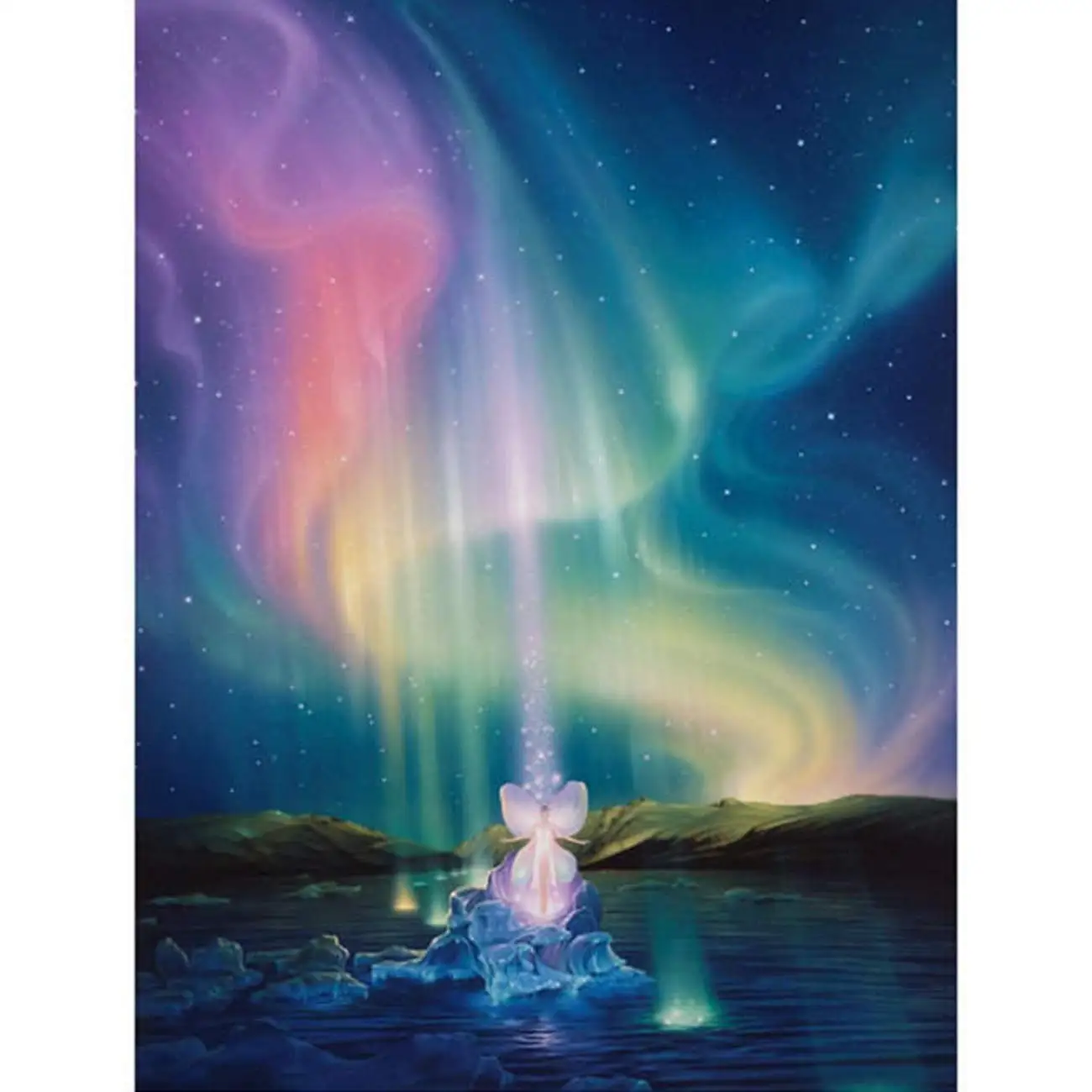 

5D DIY Diamond Painting Lake Aurora Full Drill by Number Kits, Scenery Craft Decor by SKRYUIE, DIY Craft Arts Decorations