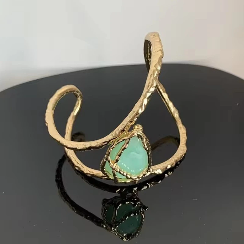 Новинка винтажный браслет золотого цвета с геометрическим рисунком