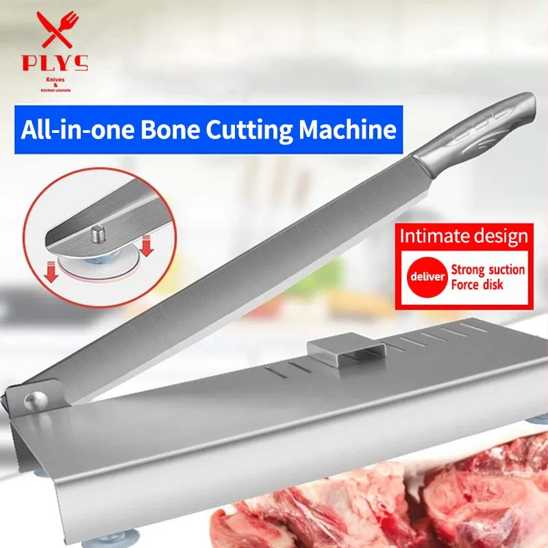 

PLYS Manual Meat Slicer Meat Bone Cutter Machine Jerky Slicer Rib Chicken Fish Frozen Meat Vegetables Deli Food Slicing Machine