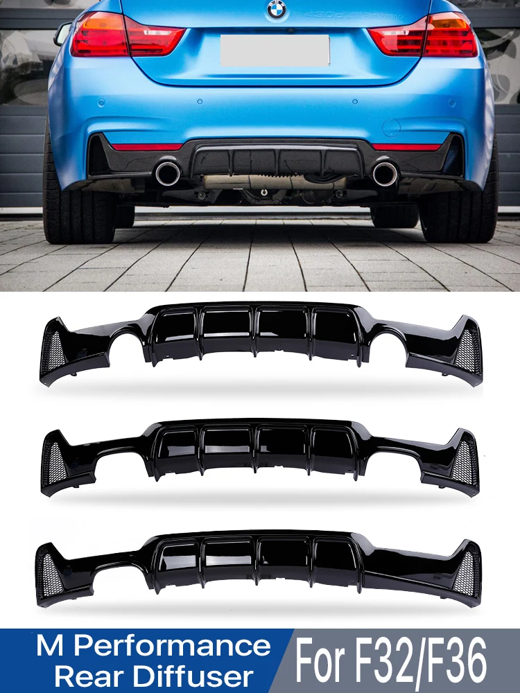 Alerón difusor trasero de fibra de carbono, Kit de carrocería para BMW serie 4 F32 F33 F36 2014-2020, color negro brillante, M Performance M Sport M Tech