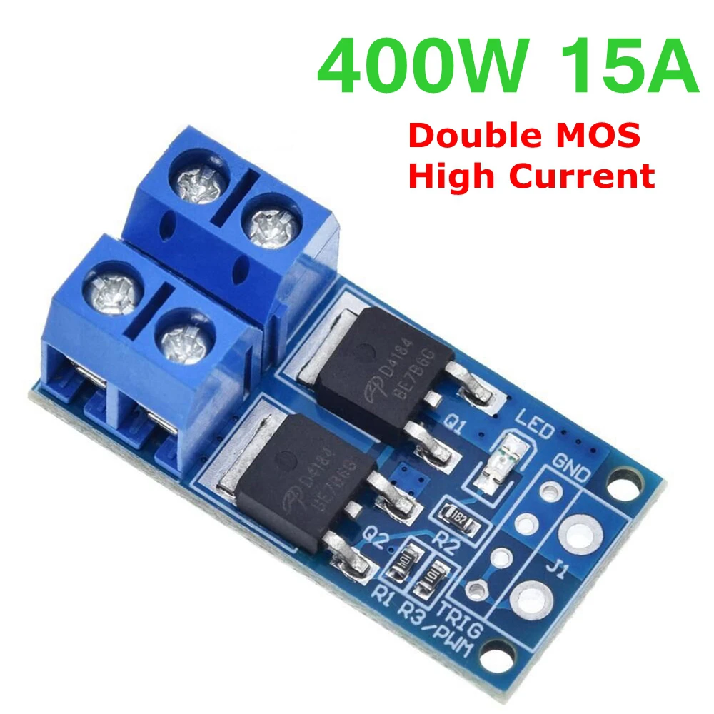 

15A 400W MOS FET Trigger Switch Drive Module PWM Regulator Control Panel for Arduino