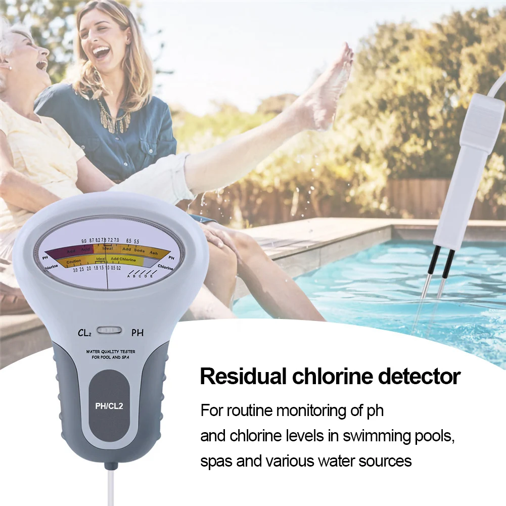 

Water Quality Testing Device PC-102 PH Tester For Swimming Pool SPA Water Monitor PH Chlorine Cl2 Level Meter Tester with Probe