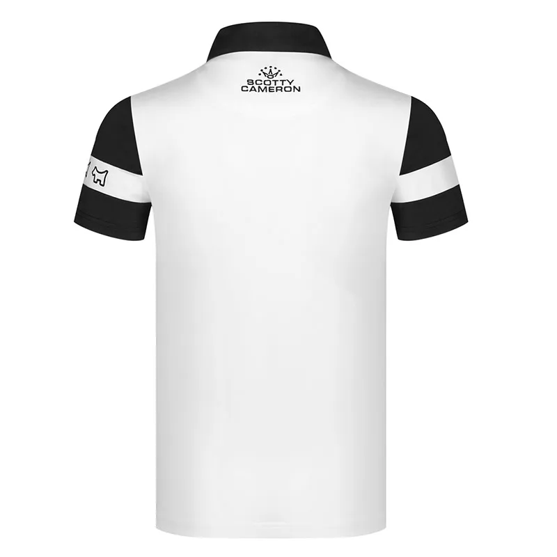 Golf Shirts for Men - Dry Fit Short-Sleeve Polo Casual Athletic Sports Collared T-Shirt Color contrast