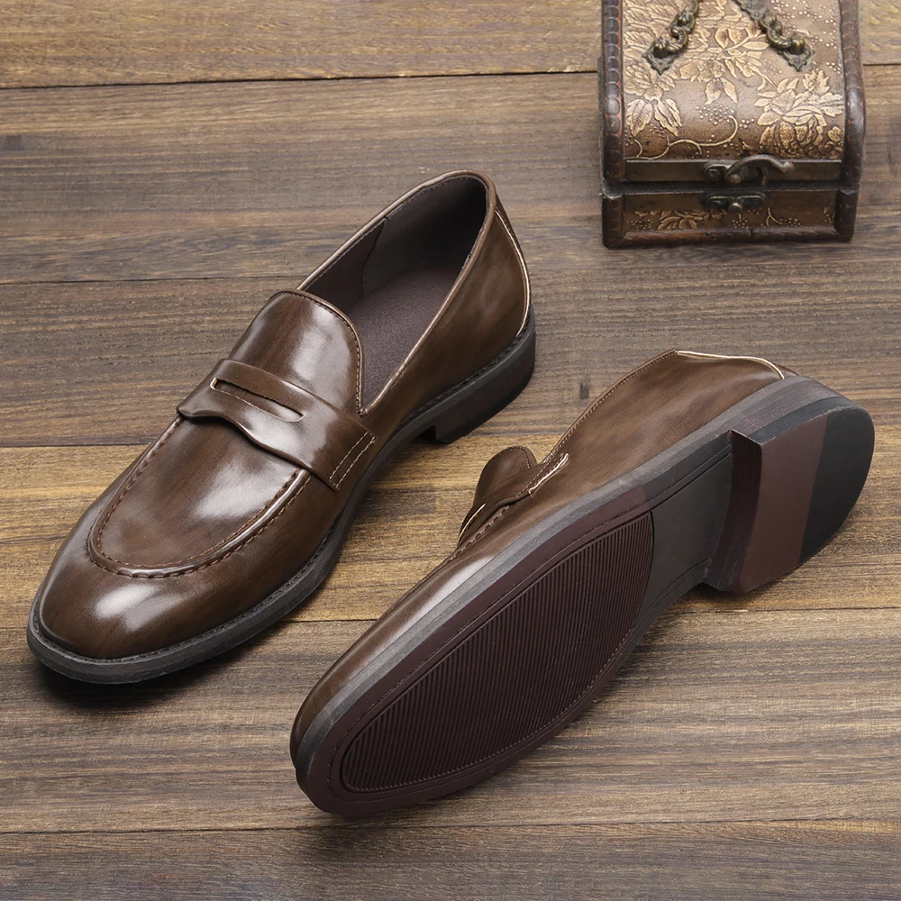 

British Style Man loafers Comfortable Fashion Casual Shoes summer Men Leather Shoes