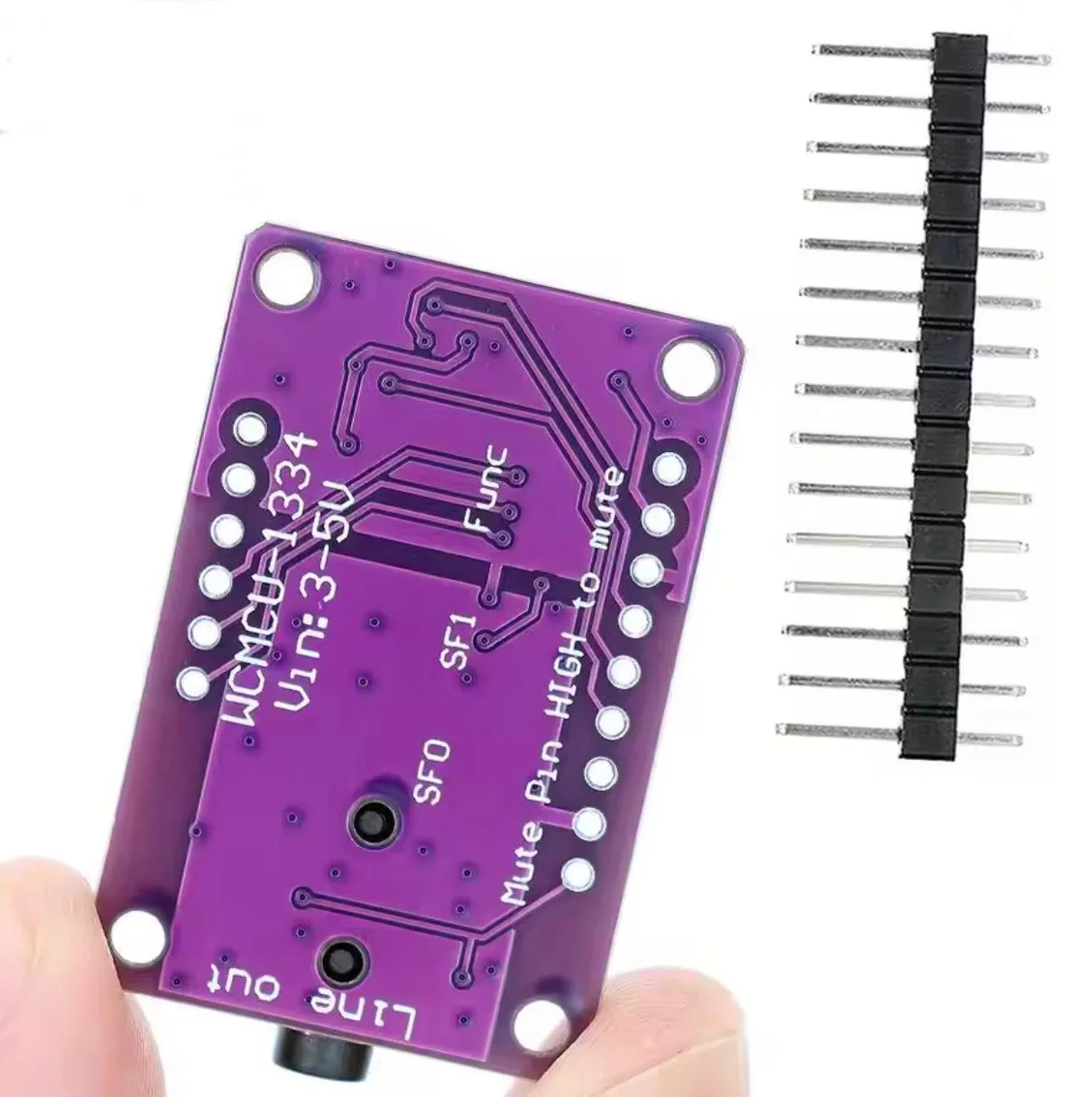 Фото Модуль ЦАП TENSTAR UDA1334A, декодер аудио I2S, стереофонический аудиодекодер для Raspberry Pi №3