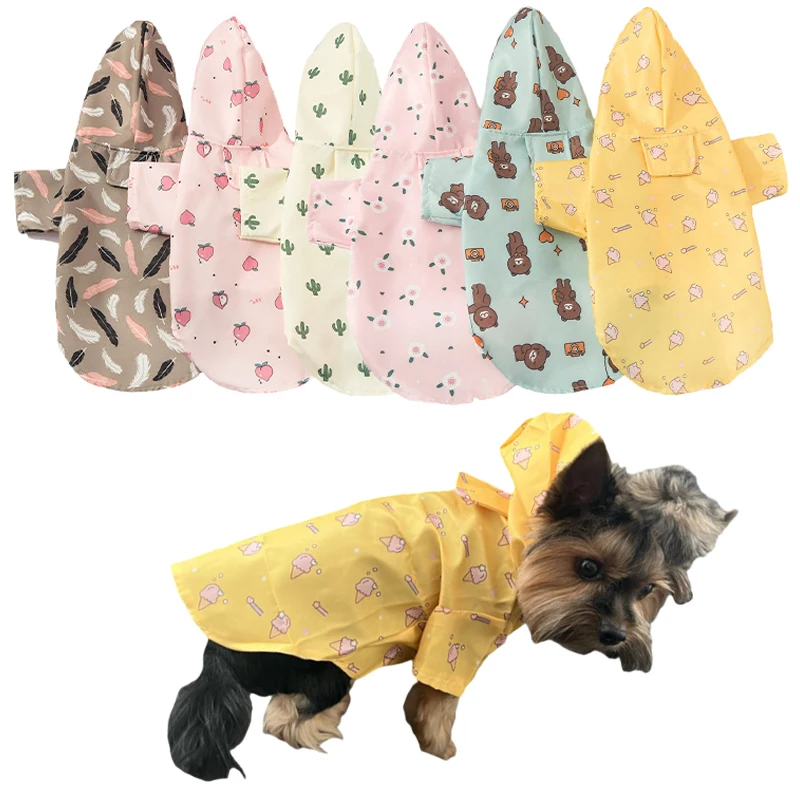 

Dog Raincoat Waterproof Pet Jumpsuit Puppy Breathable Raincoat for Small Dogs Clothes Bichon Raincape Chihuahua Teddy Rain Coat