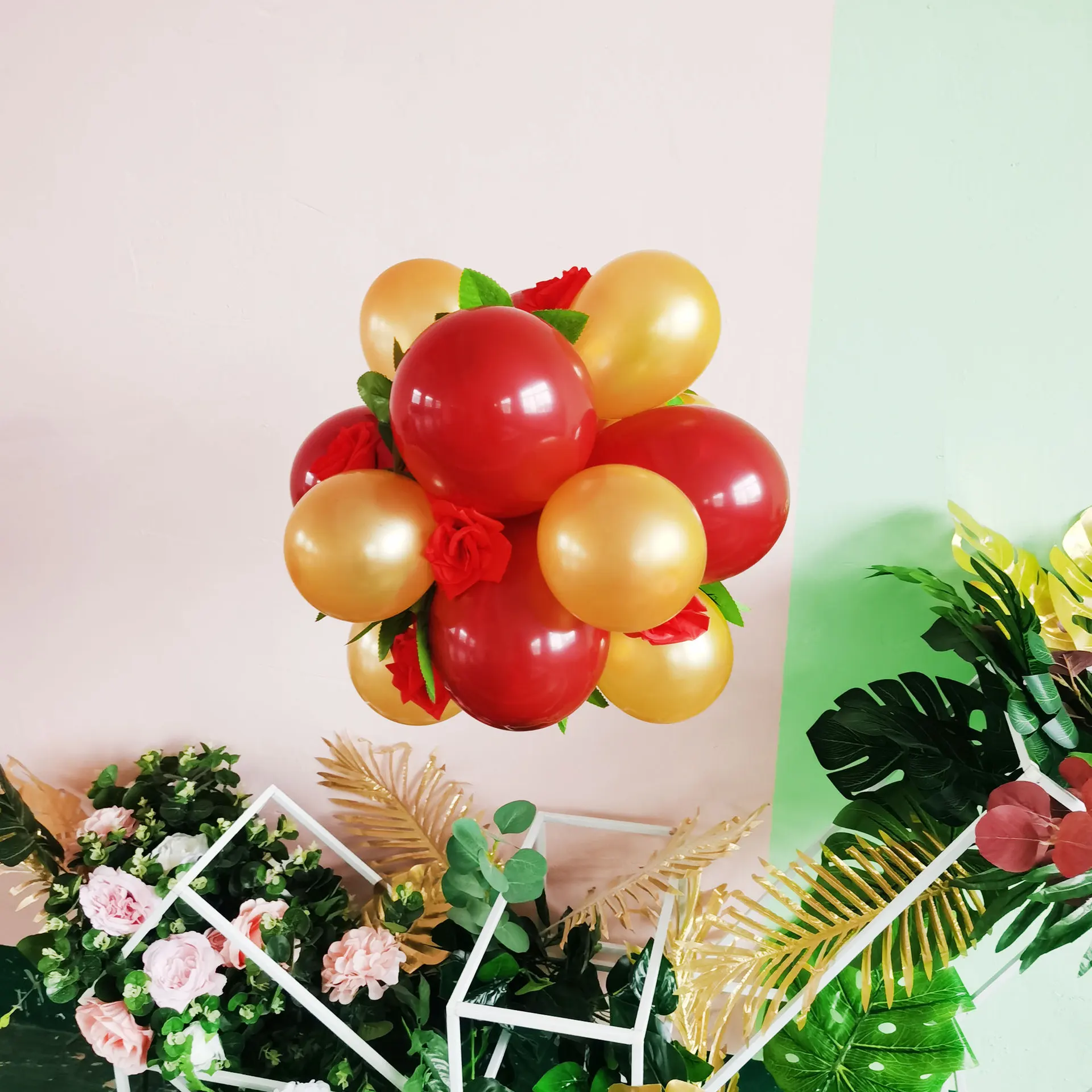 

12inch Red Latex Balloon Set Wedding Valentine's Day Anniversary Party Hanging Decoration Wife Lover Romantic Props