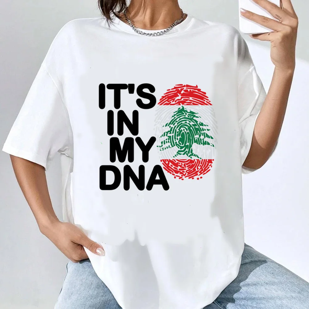 Lebanon shirt female streetwear Y2k anime Comfortable Trendy t Graphic Retro 2000s