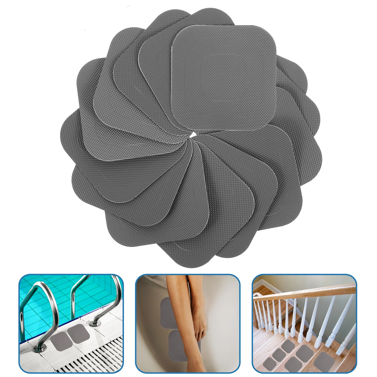 

20 Sheets Compact Decorative Self-adhesive Non-slip Bathtub Anti-slip Tape Anti-slipping Sticker for Bathtub Floor Bathroom