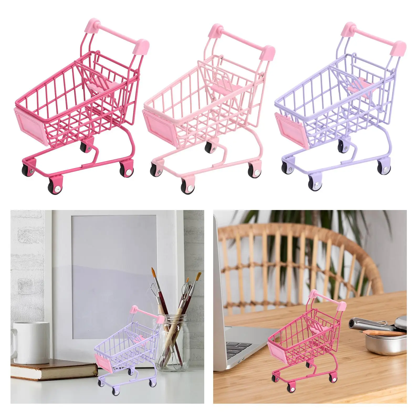 Миниатюрная корзина для покупок канцелярские принадлежности настольный