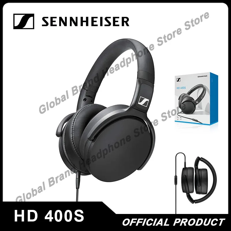 

Original Sennheiser HD 400S Wired Headphones Music Gaming headset Foldable headphone Stereo earphone Subwoofer earpiece