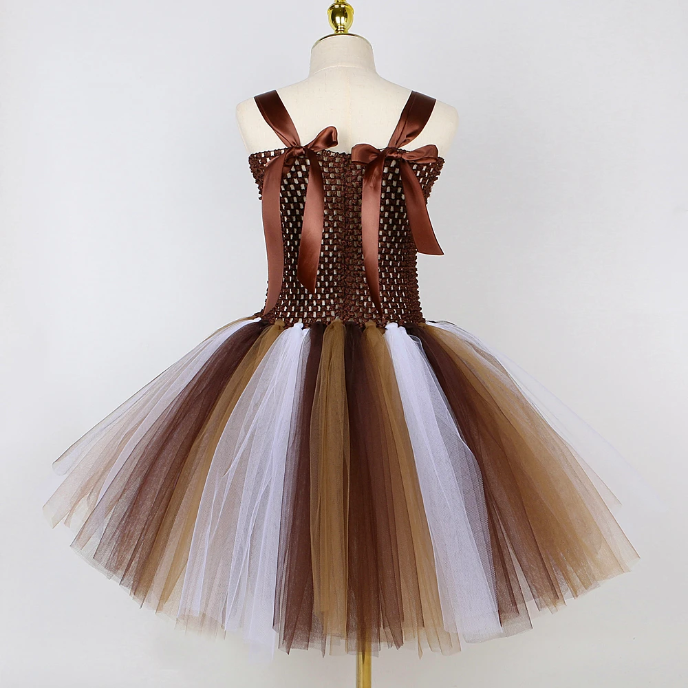 Платья джунглей Anmals для девочек рождественские костюмы на Хэллоуин с манжетами