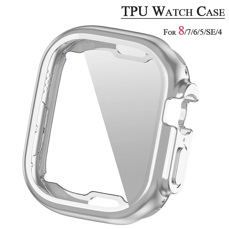 

Мягкий чехол из ТПУ для Apple Watch 8 Ultra 49 мм, гальваническое покрытие, цветной водонепроницаемый, устойчивый к падениям, для Iwatch серии 8pro 7 41 мм 45 м...