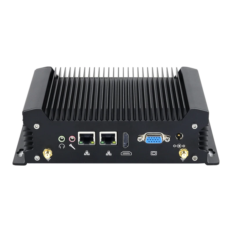 XCY безвентиляторный мини ПК Intel Core i5-4278U 2x DB-9 RS232 двойной гигабитный Ethernet 8xusb HDMI VGA