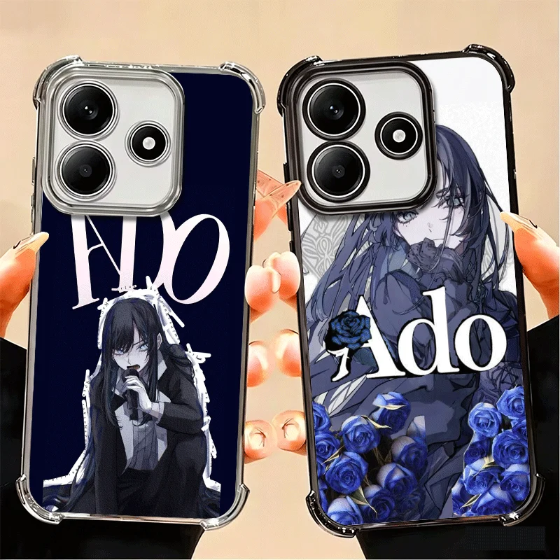 Фото Чехол для телефона Ado Cartoon K-Kyogen X Uta с покрытием для Xiaomi Poco X6 X7 X8 Pro Max X5 X3 M8 M7 M5S Redmi 15C 15 14C 13C 17T 15T 14T №2