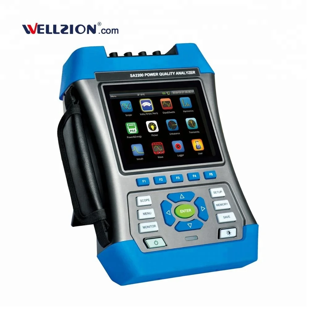 

SA2200,1000Vrms Class A Handheld Power Quality Analyzer 5.6inch