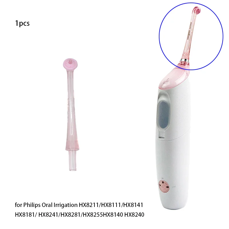 

1PCS Philips Oral Irrigator Nozzles for Philips Sonicare AirFloss HX8140/HX8240 HX8211 HX8111 HX8141 HX8181 HX8241 HX8281 HX8255