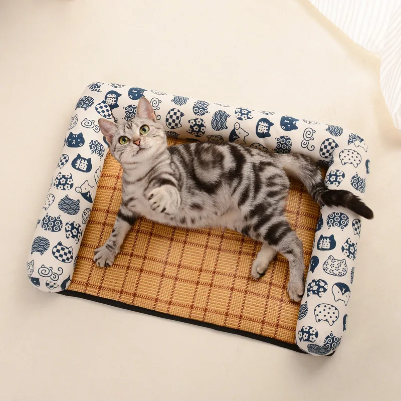 

Новинка, коврик для домашних животных, летний коврик, дышащая кровать для домашних питомцев, кровать для маленьких и средних питомцев