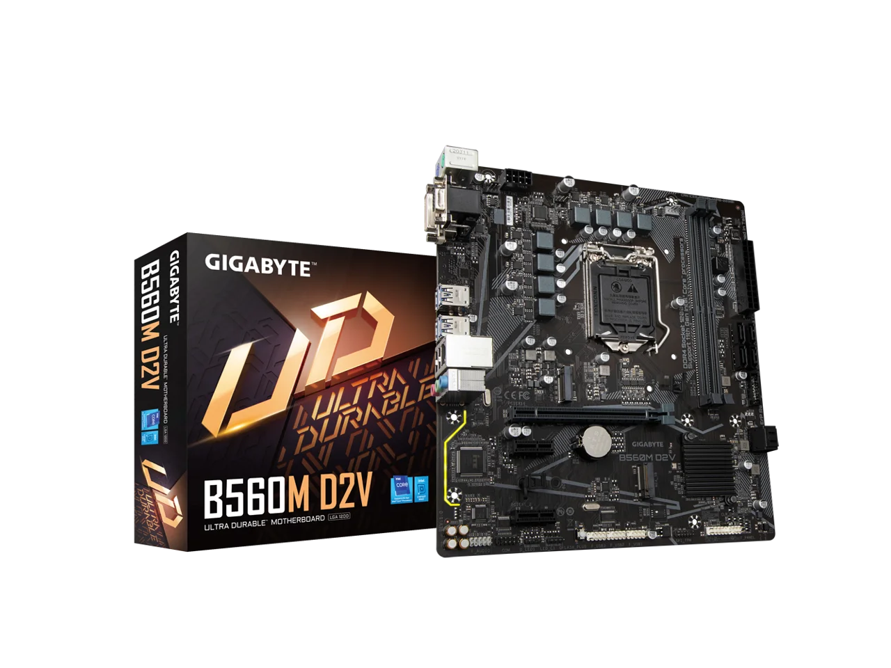 

For GIGABYTE B560M D2V Ultra Durable Motherboard PCIe 4.0 M.2, GIGABYTE 8118 Gaming LAN, RGB FUSION 2.0, Q-Flash Plus