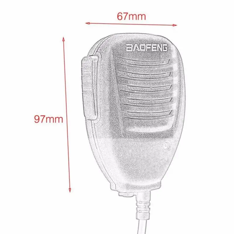 1PCS Baofeng UV5R Handheld Microphone Speaker Microphone Suitable For Portable Radio U888S 5R UV82 8D 5RE 5RA Walkie-talkie