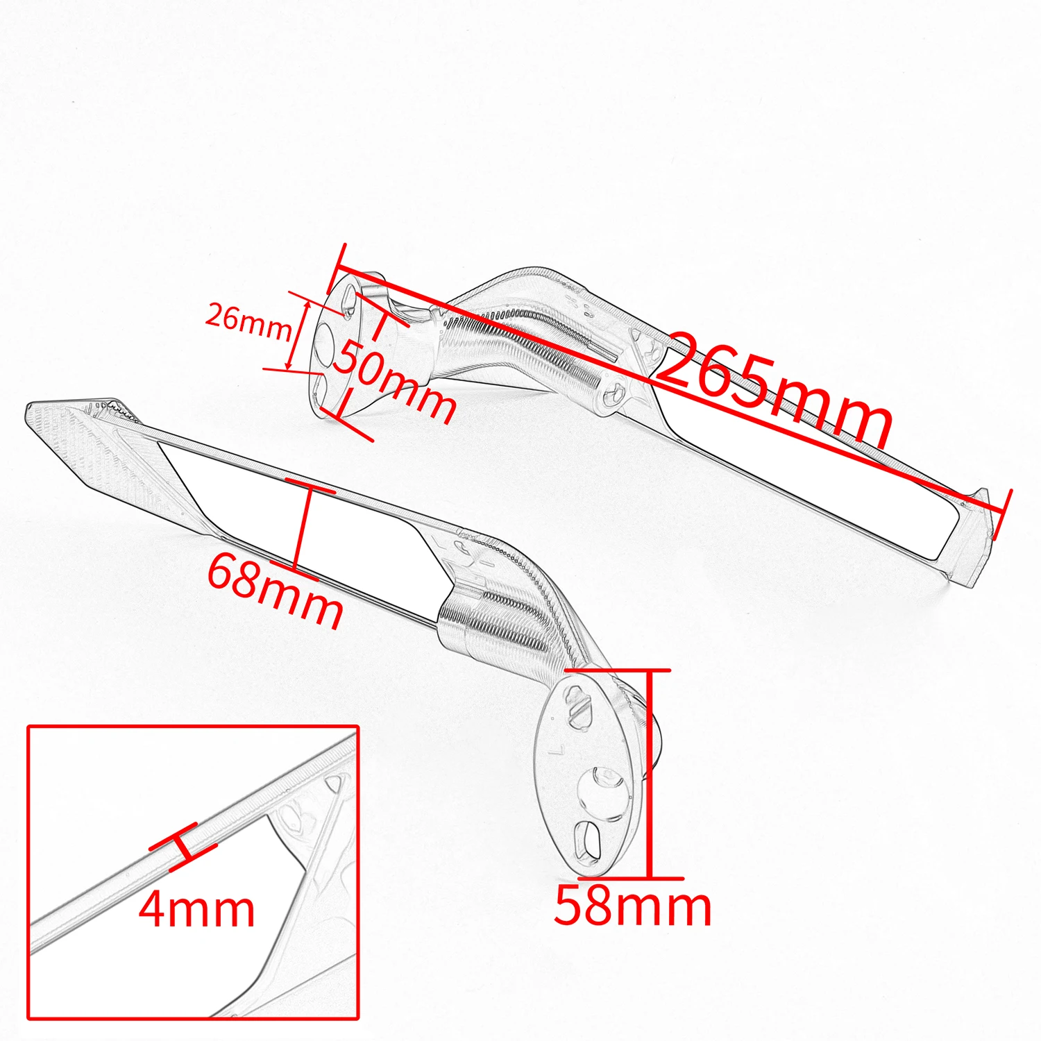 CBR650RR CBR 1000RR боковые зеркала заднего вида для BMW Honda Kawasaki Ninja 125 s x фотоаксессуары