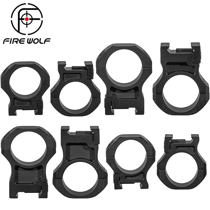 Огонь волк 7075 Алюминиевый сплав 30 мм Высокий/низкий профиль прицела Пикатинни