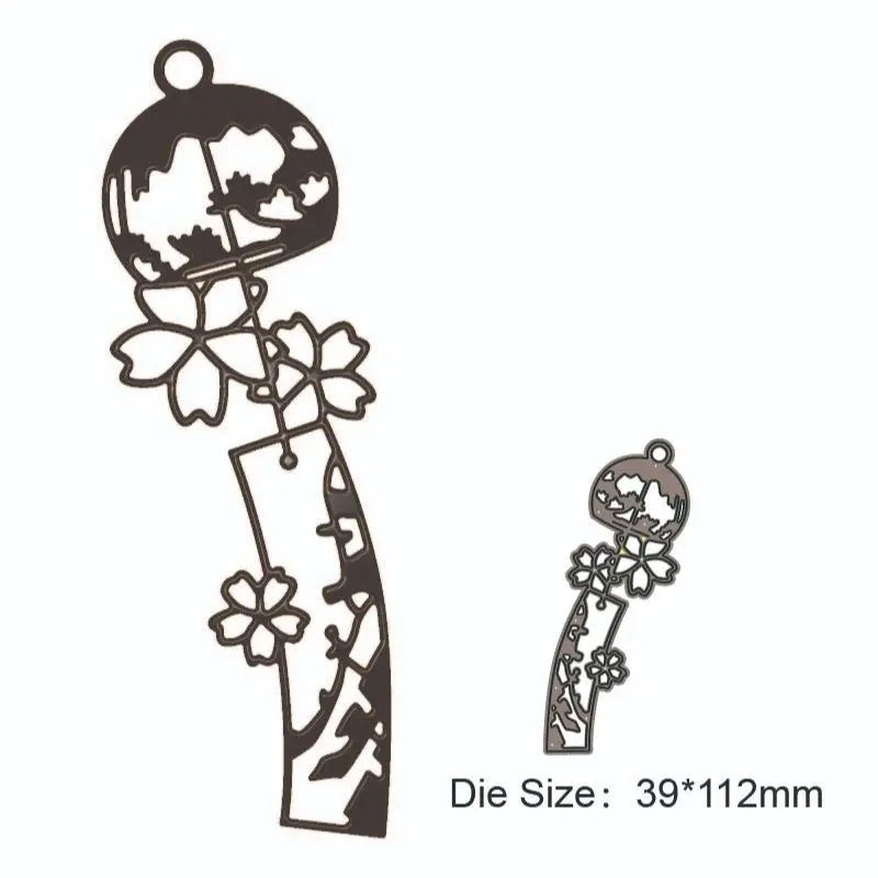 

2023 New Cherry Blossom Wind Chime metal cutting cut decoration DIY Scrapbook paper craft knife mould blade punch stencils dies