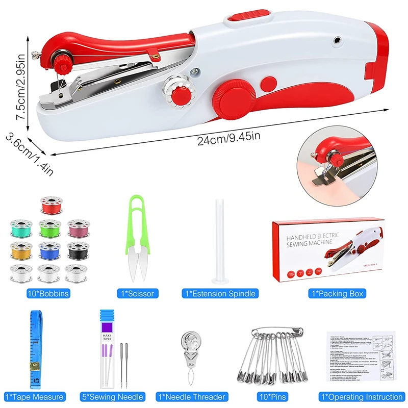 

Ручная Беспроводная электрическая мини швейная машина домашняя карманная рукоделие электрическая микрошвейная машина полностью автомати...