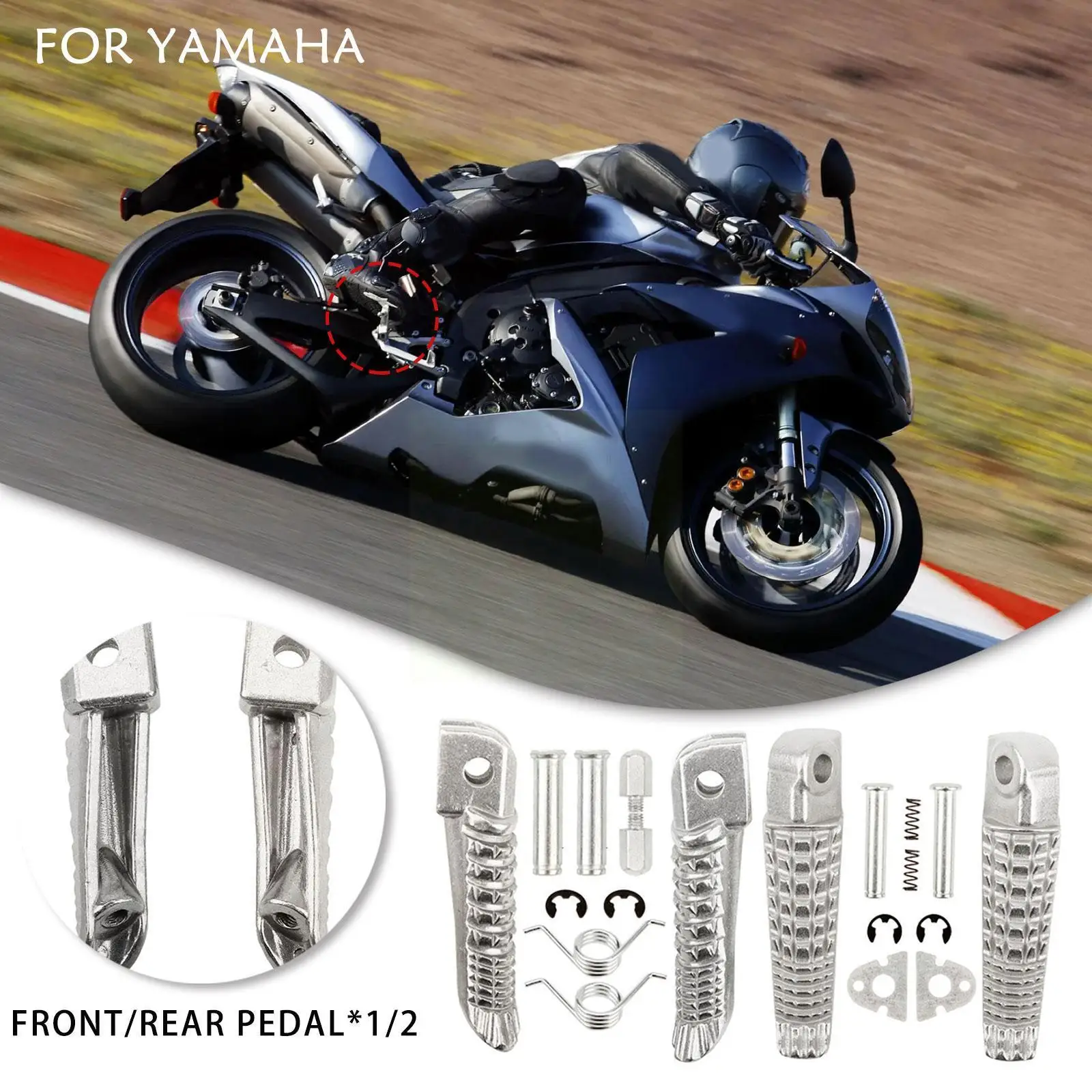 

Motorcycle Front And Rear Pedals K5 K6 K7 K8 K9 K10 K11 Footrest Foot Peg Pedal For A5f5