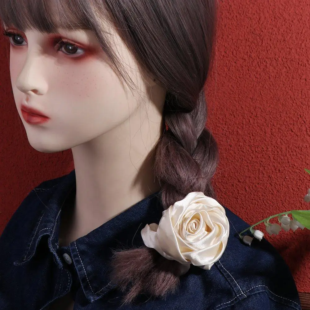 Веревка для волос девочек кольцо с толстой кишкой шелковая атласная резинка