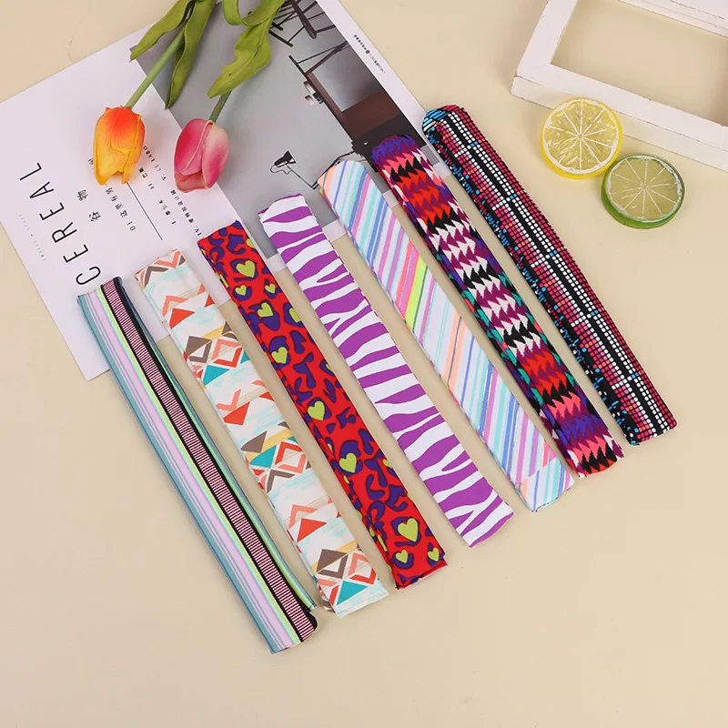 

Fashion Women Candy Color Printed Crimp Hair Ring Solid Color Scrunchie Girl Elastic Ponytail Hairloop Bun Hair Accessorie