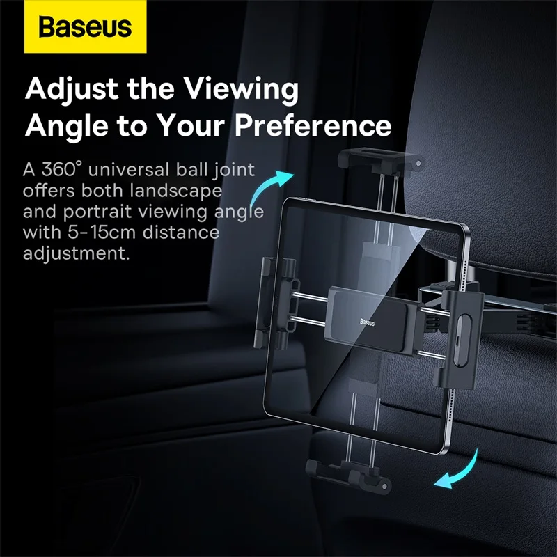 Baseus Car Back Seat Mount Holder For iPhone iPad Tablet PC 360 Rotating Foldable Car Headrest Mounting Bracket Car Phone Holder