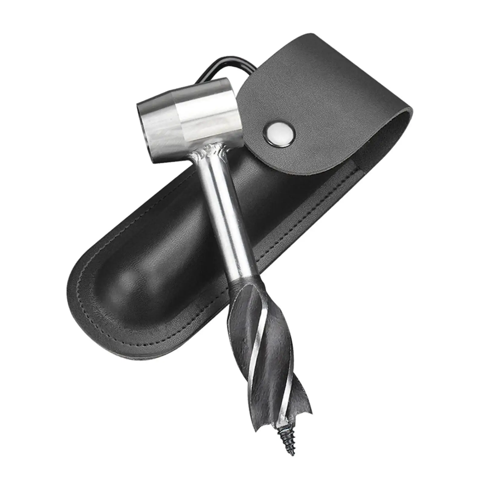 

Hand Auger Drill Bit Woodworking Hand Screw Drill for Camping Tool black