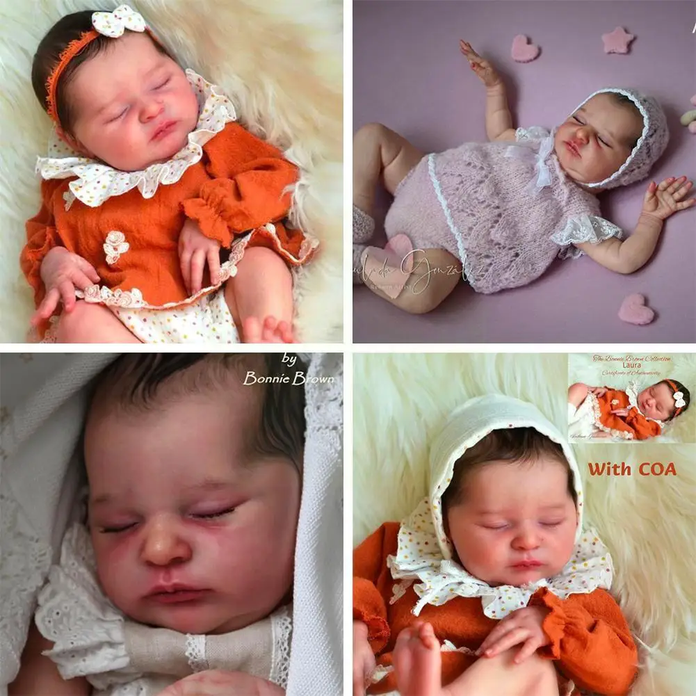 

[with Coa] 20.5 Inches Unfinished Reborn Kit Laura Blank Edition Brown Coa Bonnie Vinyl Kits Limited With By Reborn Z0p6