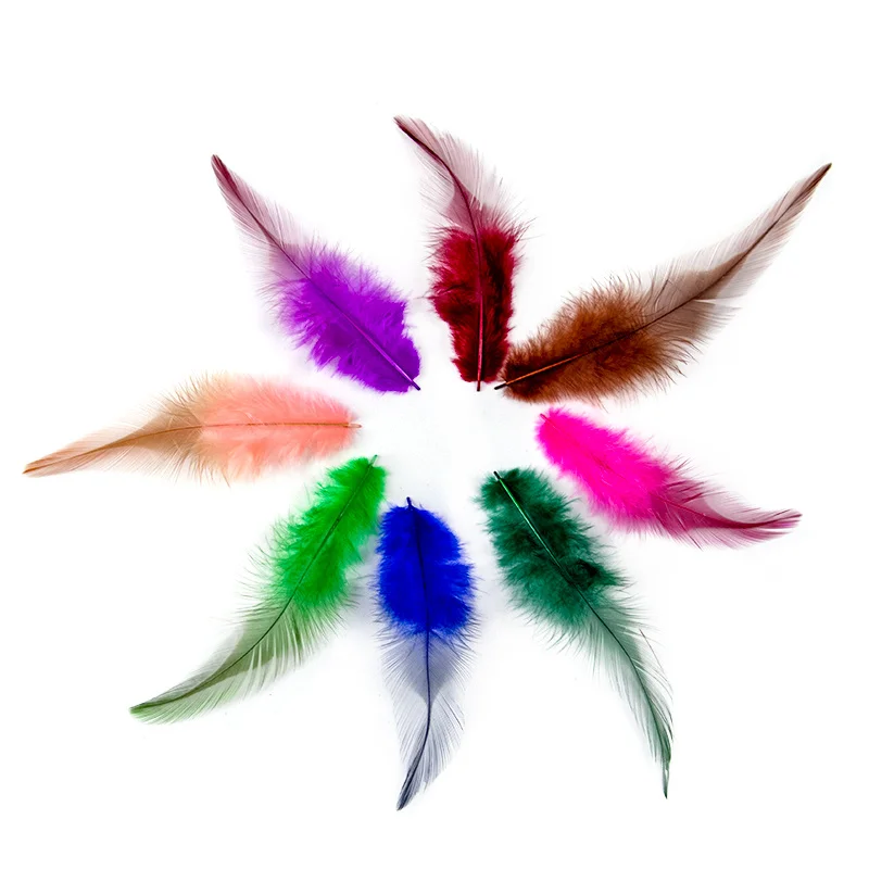

100pcs Natural Chicken Rooster Pheasant Feather Craft 10-15cm DIY Jewelry Earring Dress Marabou Sewing Decoration Accessories